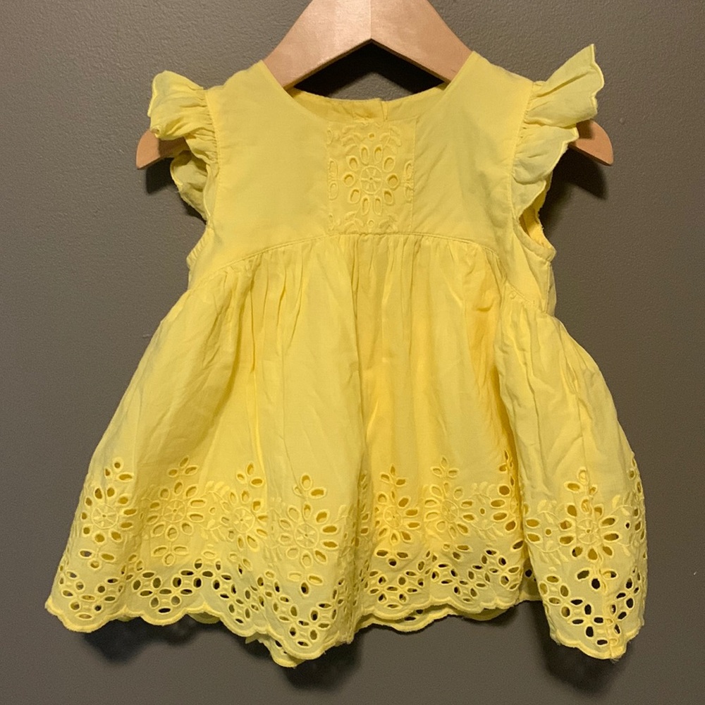 Girls Next yellow short sleeve top.  Size 12-18 months